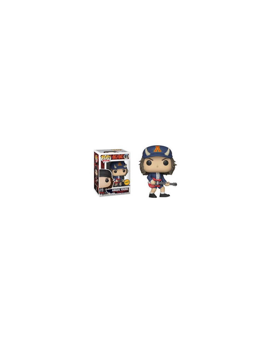 Angus Young AC/DC Funko POP! Figure - #91 Facsimile Signed Collectible With Protector Case
